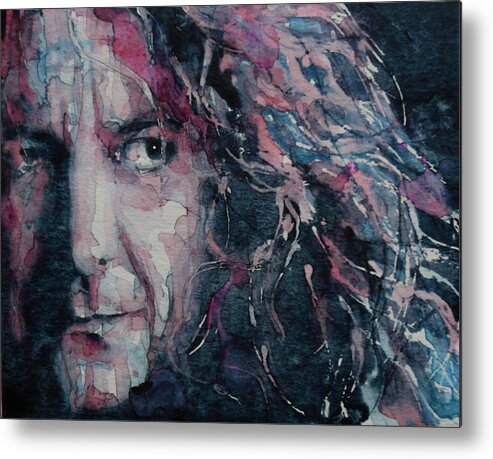 Robert Plant Metal Print featuring the painting Stairway To Heaven by Paul Lovering