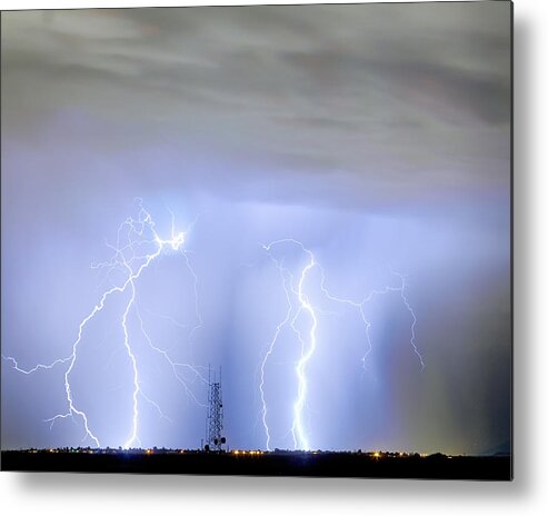 Lightning Metal Print featuring the photograph Static On The Line by James BO Insogna