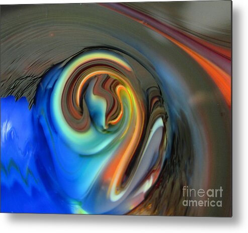 Blue Metal Print featuring the photograph Streaming in color by Kimberly Lyon