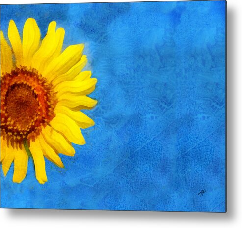 Sunflower Metal Print featuring the digital art Sunflower Art by Ann Powell