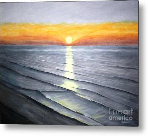 Seascape Metal Print featuring the painting Sunrise by Stacy C Bottoms