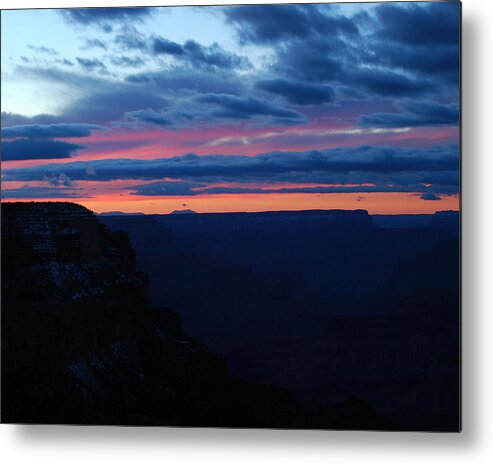 Grand Canyon Metal Print featuring the photograph Sunset at the Grand Canyon by Pamela Peters