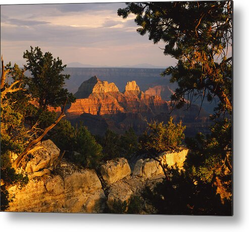 Sunset Metal Print featuring the photograph 613232-Sunset on Brahma and Zoroaster Temple by Ed Cooper Photography