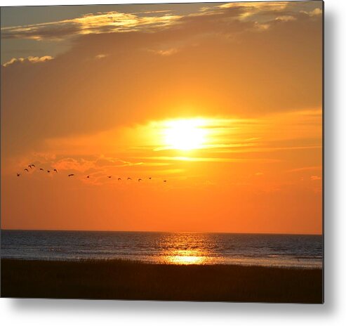 Cape Cod Metal Print featuring the photograph Sunset over Gray's Beach Yarmouth Cape Cod by Toby McGuire