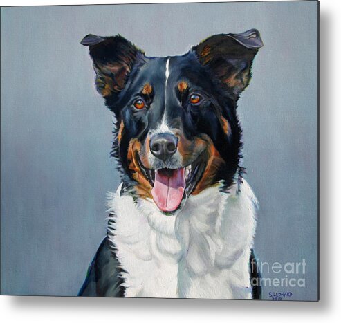 Dog Metal Print featuring the painting Suzie by Suzanne Leonard