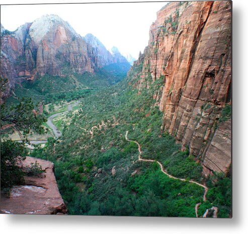 Zion National Park Metal Print featuring the photograph Switch-backs by Jon Emery