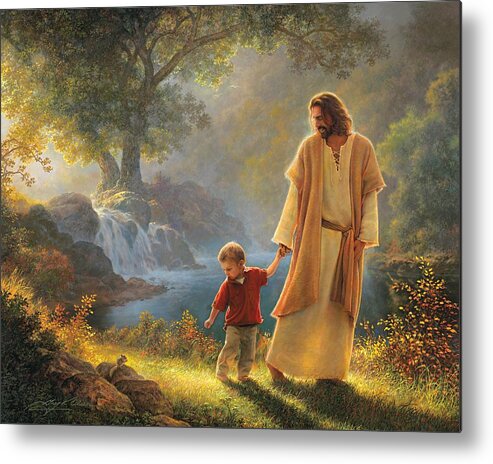 Jesus Metal Print featuring the painting Take My Hand by Greg Olsen