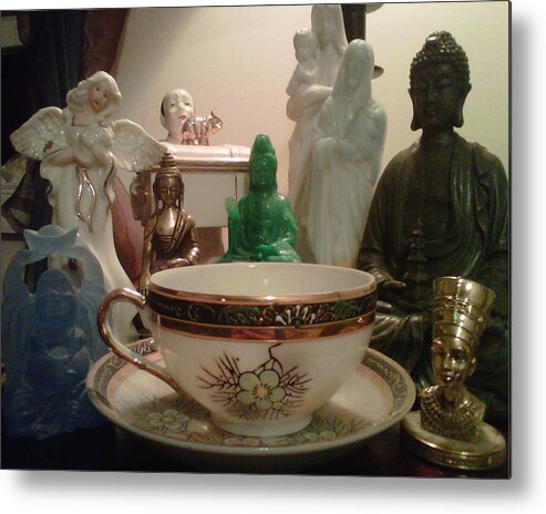 Digital Photography Metal Print featuring the photograph Tea Party by Linda N La Rose