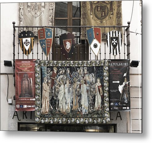 Toledo Metal Print featuring the photograph Templar Tapestries by Lorraine Devon Wilke