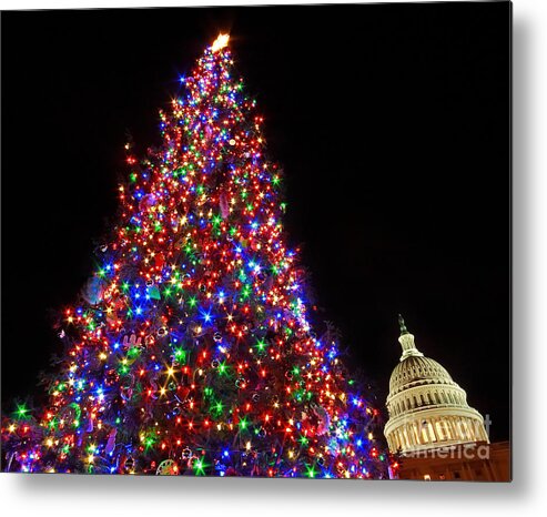 Us Capitol Metal Print featuring the photograph The Capitol Christmas Tree by SCB Captures