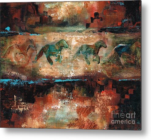 Southwest Art Metal Print featuring the painting The Cookie Jar by Frances Marino