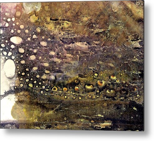 Eyes Metal Print featuring the mixed media The Eyes Have It by Kathleen Luther