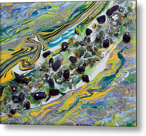 River Metal Print featuring the mixed media The Lazy River by Donna Blackhall