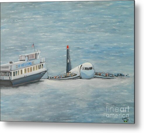 Boat Metal Print featuring the painting The Rescue by Kenneth Harris
