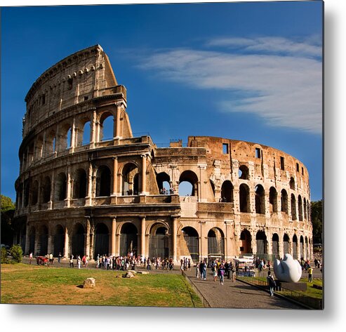 Colosseum Metal Print featuring the photograph The Roman Colosseum by Weston Westmoreland
