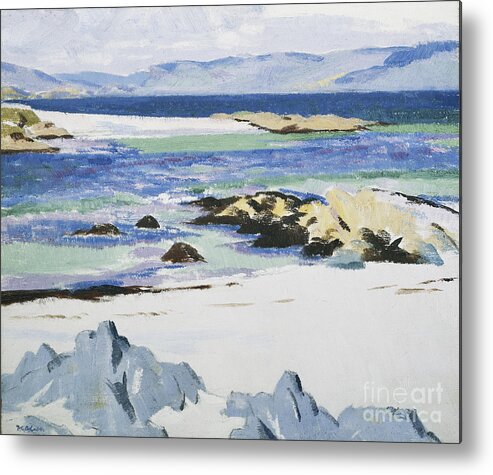 Cadell Metal Print featuring the painting The Sound of Mull from Iona by Francis Campbell Boileau Cadell