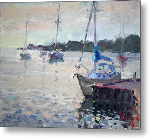 Youngstown Yachts Metal Print featuring the painting The Youngstown Yachts by Ylli Haruni