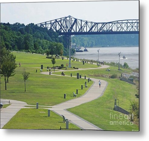 River Metal Print featuring the photograph Tom Lee Park Memphis Riverfront by Lizi Beard-Ward