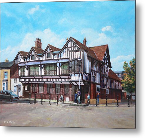 House Metal Print featuring the painting Tudor House Southampton Hampshire by Martin Davey