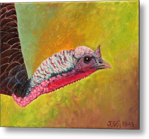 Wild Turkey Metal Print featuring the painting Turkey Aura by Janet Greer Sammons