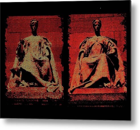 Attractive Metal Print featuring the digital art Two Justices by P Dwain Morris