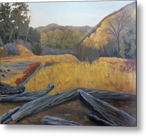 Landscape Metal Print featuring the painting Placerita Canyon Santa Clarita CA by Lisa Barr