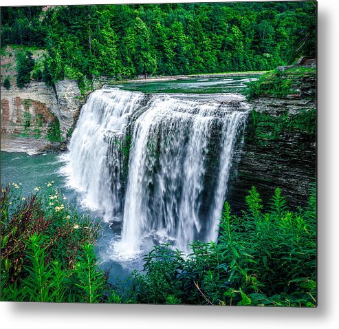 Middle Falls Metal Print featuring the photograph View of Middle Falls by Rick Bartrand