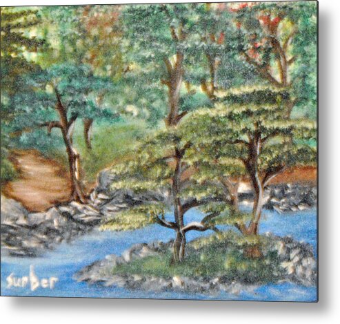 Tress Metal Print featuring the painting Walk in Faith by Suzanne Surber