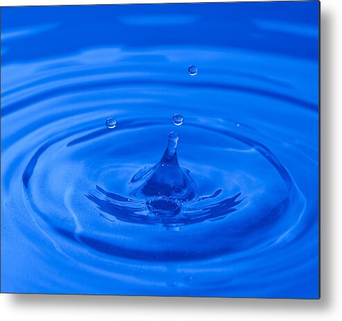 Water Droplets Metal Print featuring the photograph Water Droplet by Georgette Grossman