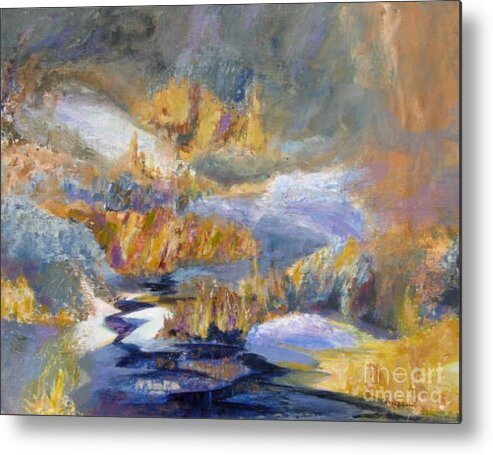 Acrylic Metal Print featuring the painting Waters Of March by John Nussbaum