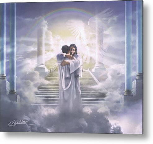 Christian Metal Print featuring the painting Welcome Home by Danny Hahlbohm