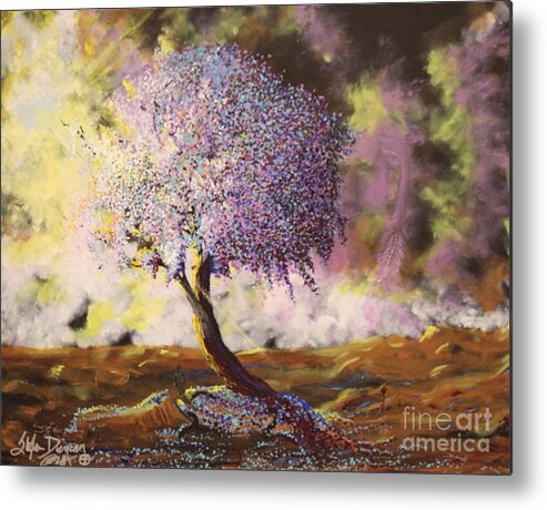 Impressionism Metal Print featuring the painting What Dreams May Come Spirit Tree by Stefan Duncan