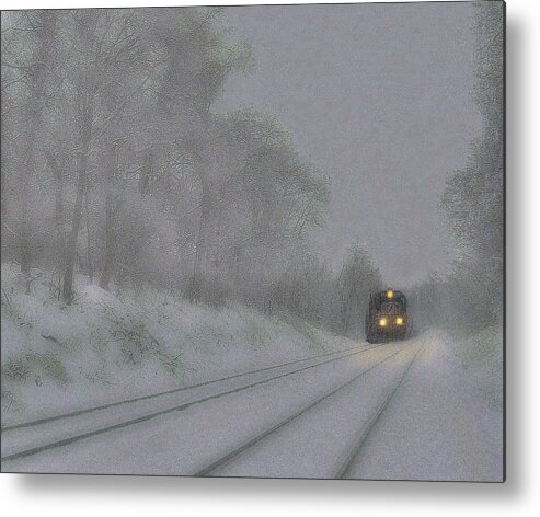 Winter Metal Print featuring the photograph White Out by William Griffin