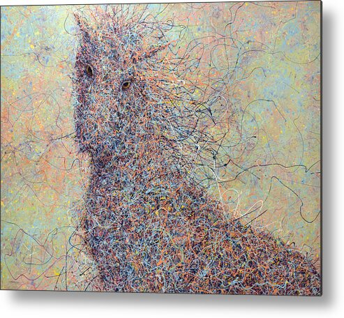 Wild Horse Metal Print featuring the painting Wild Horse by James W Johnson