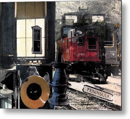 Peninsula Metal Print featuring the mixed media Windows into the Past by Patricia Januszkiewicz