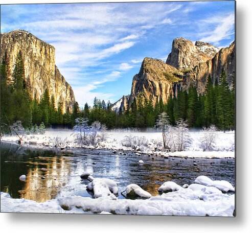 Yosemite National Park Metal Print featuring the photograph Winter in Yosemite by Abram House