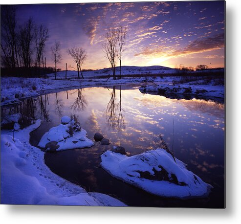 Sunset Metal Print featuring the photograph Winter World by Ray Mathis