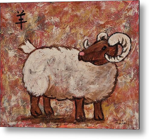 Year Of The Ram Metal Print featuring the painting Year of The Ram by Darice Machel McGuire