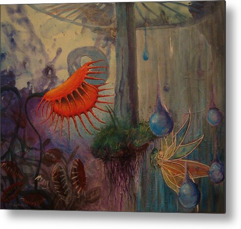 Flytraps Metal Print featuring the painting Birth by Mindy Huntress