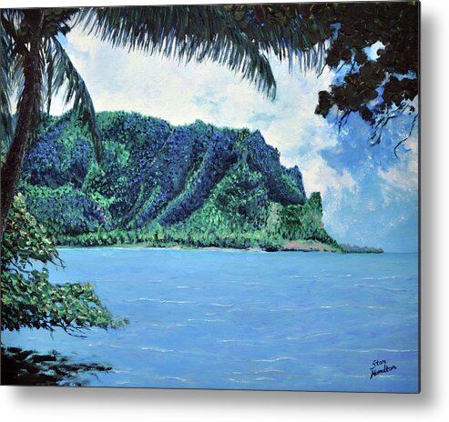 Pacific Metal Print featuring the painting Pacific Island #1 by Stan Hamilton