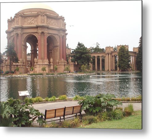 Palace Of Fine Arts Theatre San Francisco Metal Print featuring the photograph A view of Palace of Fine Arts theatre San Francisco No one by Hiroko Sakai