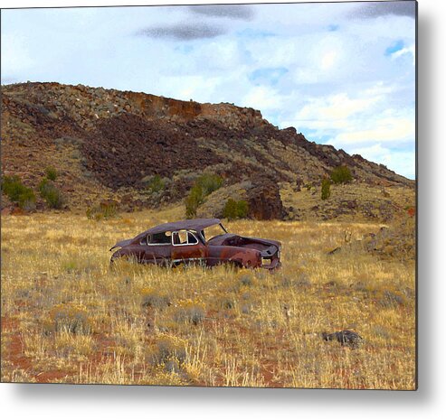 Old Car Metal Print featuring the photograph Abandoned Car by Steve McKinzie