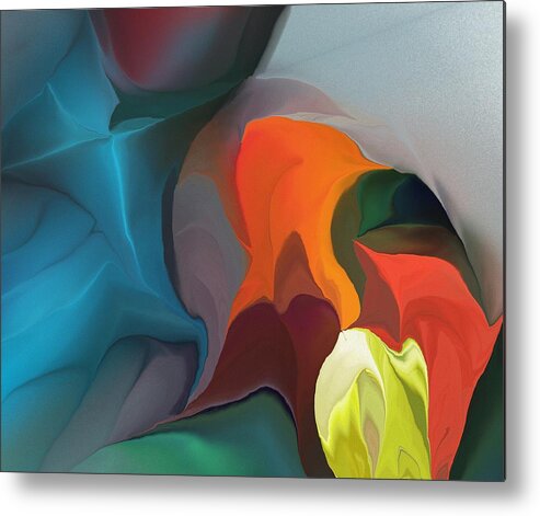 Fine Art Metal Print featuring the digital art Abstract 122211 by David Lane
