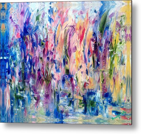 Abstract Metal Print featuring the painting Acceptance by Beverly Smith