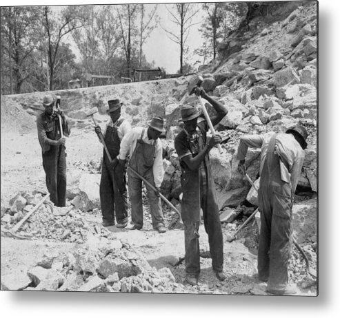 History Metal Print featuring the photograph African American Convicts In A Southern by Everett