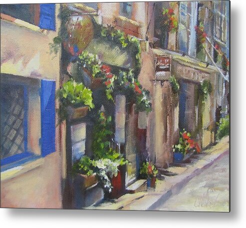 French Metal Print featuring the painting Monte Martre Paris by Chris Hobel