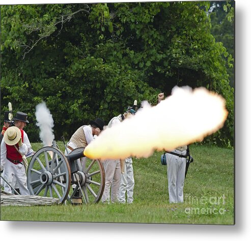 War Of 1812 Metal Print featuring the photograph Artillery Demonstration by JT Lewis