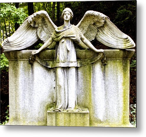 Angel Metal Print featuring the photograph At Heavens Gate by Anne Raczkowski