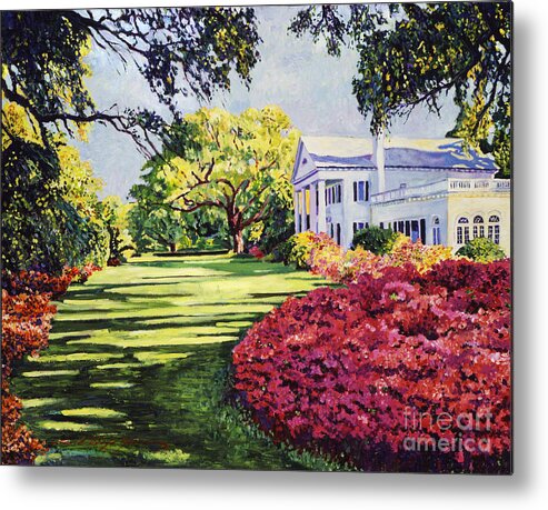 Landscape Metal Print featuring the painting Azalea Spring by David Lloyd Glover
