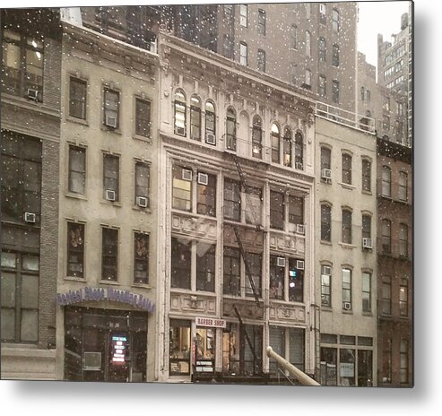 Buildings Metal Print featuring the photograph Barber Shop by Steve Sperry